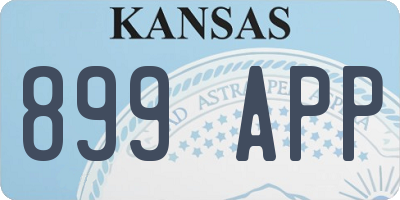 KS license plate 899APP