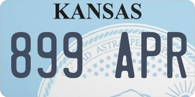 KS license plate 899APR