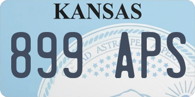 KS license plate 899APS