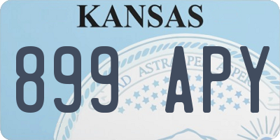 KS license plate 899APY