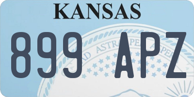 KS license plate 899APZ