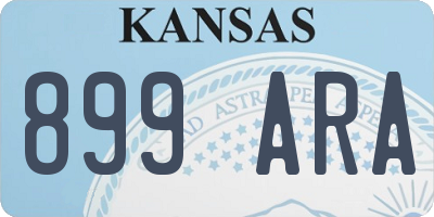 KS license plate 899ARA
