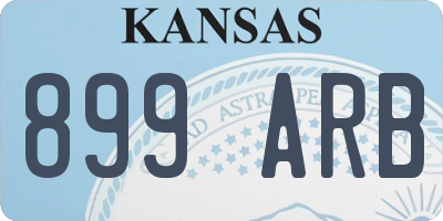KS license plate 899ARB