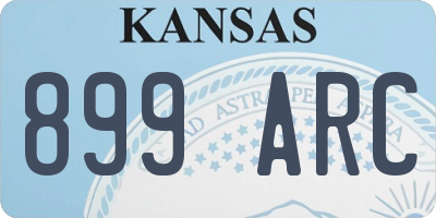 KS license plate 899ARC