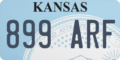 KS license plate 899ARF