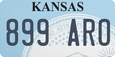 KS license plate 899ARO