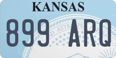 KS license plate 899ARQ