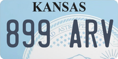 KS license plate 899ARV