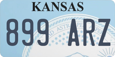 KS license plate 899ARZ