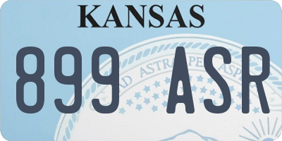 KS license plate 899ASR