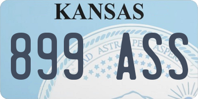 KS license plate 899ASS