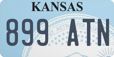 KS license plate 899ATN