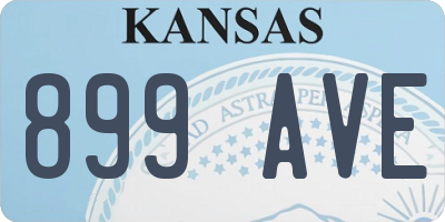KS license plate 899AVE