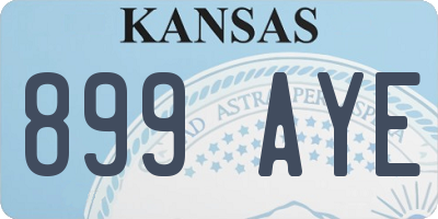 KS license plate 899AYE