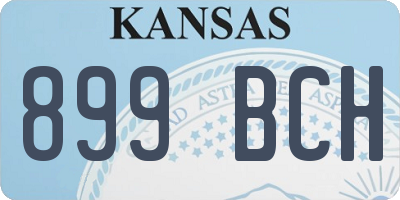 KS license plate 899BCH
