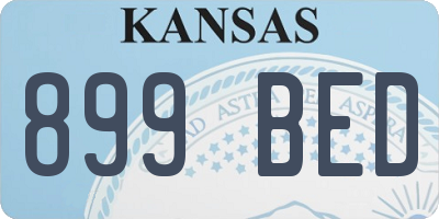 KS license plate 899BED