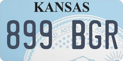 KS license plate 899BGR