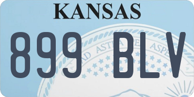 KS license plate 899BLV