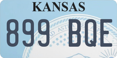 KS license plate 899BQE