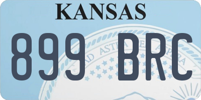 KS license plate 899BRC