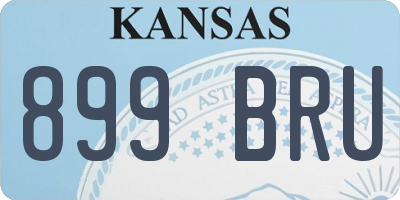 KS license plate 899BRU