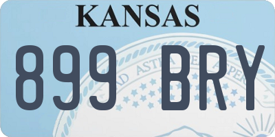 KS license plate 899BRY