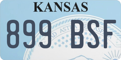 KS license plate 899BSF