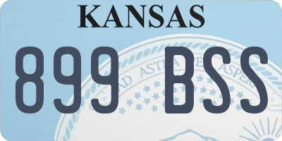 KS license plate 899BSS
