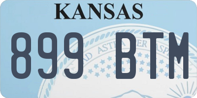 KS license plate 899BTM