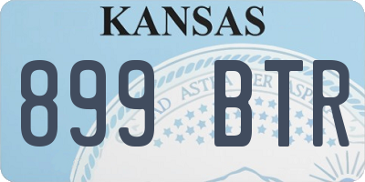 KS license plate 899BTR
