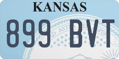 KS license plate 899BVT