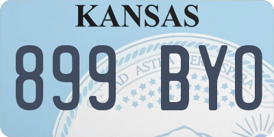 KS license plate 899BYO