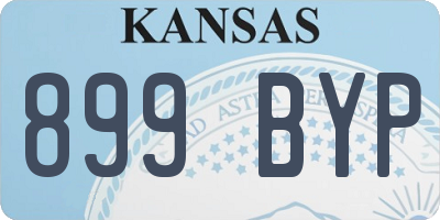 KS license plate 899BYP