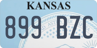 KS license plate 899BZC