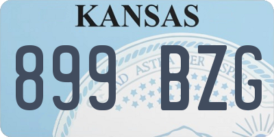 KS license plate 899BZG