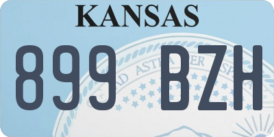 KS license plate 899BZH