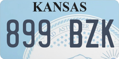 KS license plate 899BZK