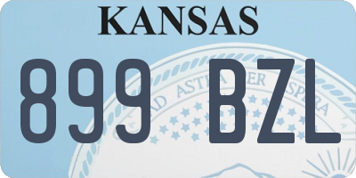 KS license plate 899BZL