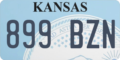 KS license plate 899BZN