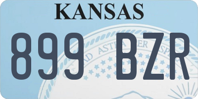 KS license plate 899BZR