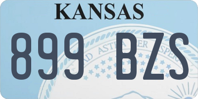 KS license plate 899BZS