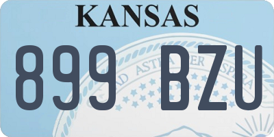 KS license plate 899BZU