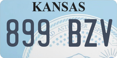 KS license plate 899BZV