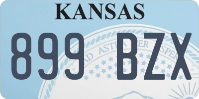 KS license plate 899BZX