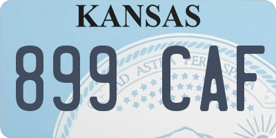 KS license plate 899CAF