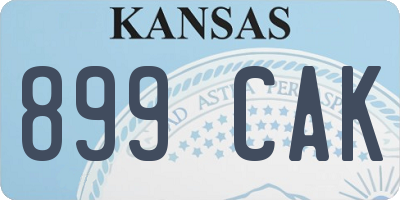 KS license plate 899CAK