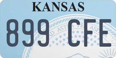 KS license plate 899CFE