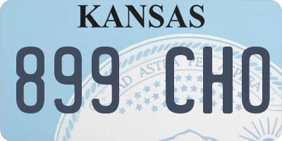 KS license plate 899CHO