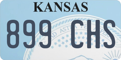 KS license plate 899CHS