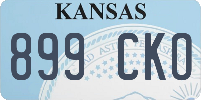 KS license plate 899CKO